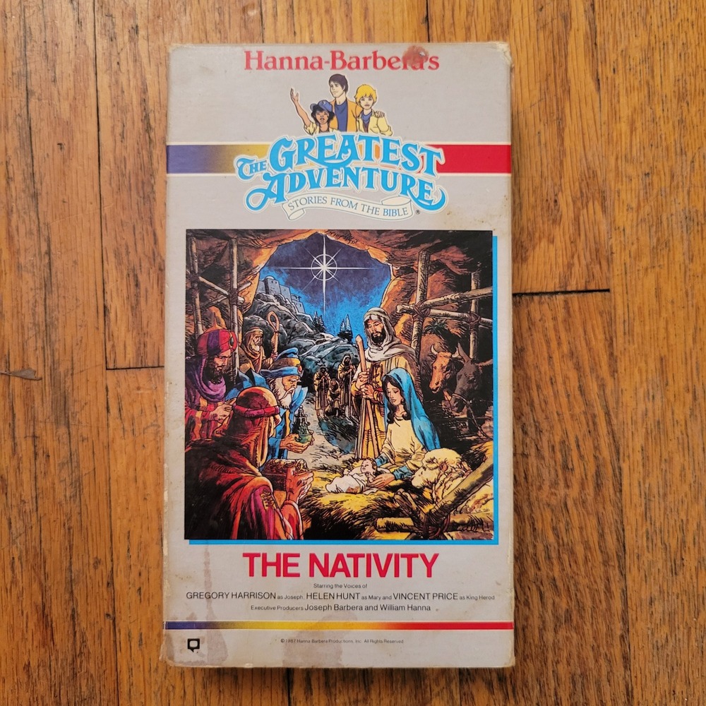 Hanna Barbera The Nativity VHS 1987‎ Bible Stories Greatest Adventure Gift Movie